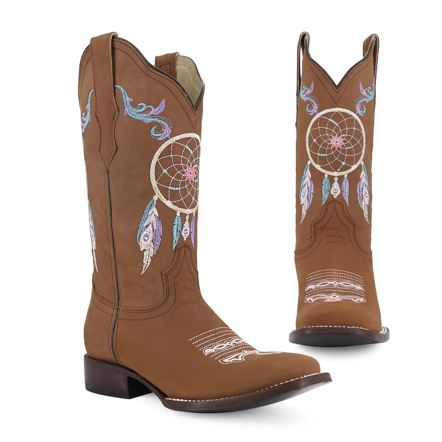 -%Oferta Bota vaquera para dama de piel modelo ensueño