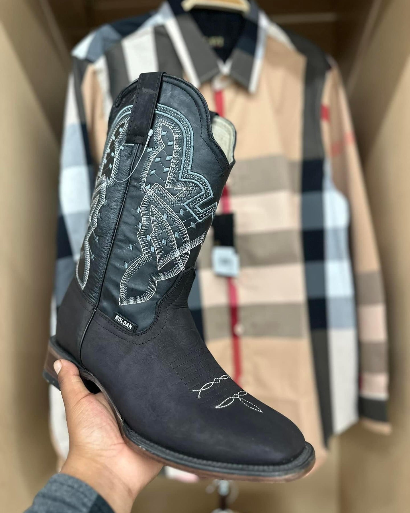 Bota Vaquera Bulldog Crazy Negro Hombre
