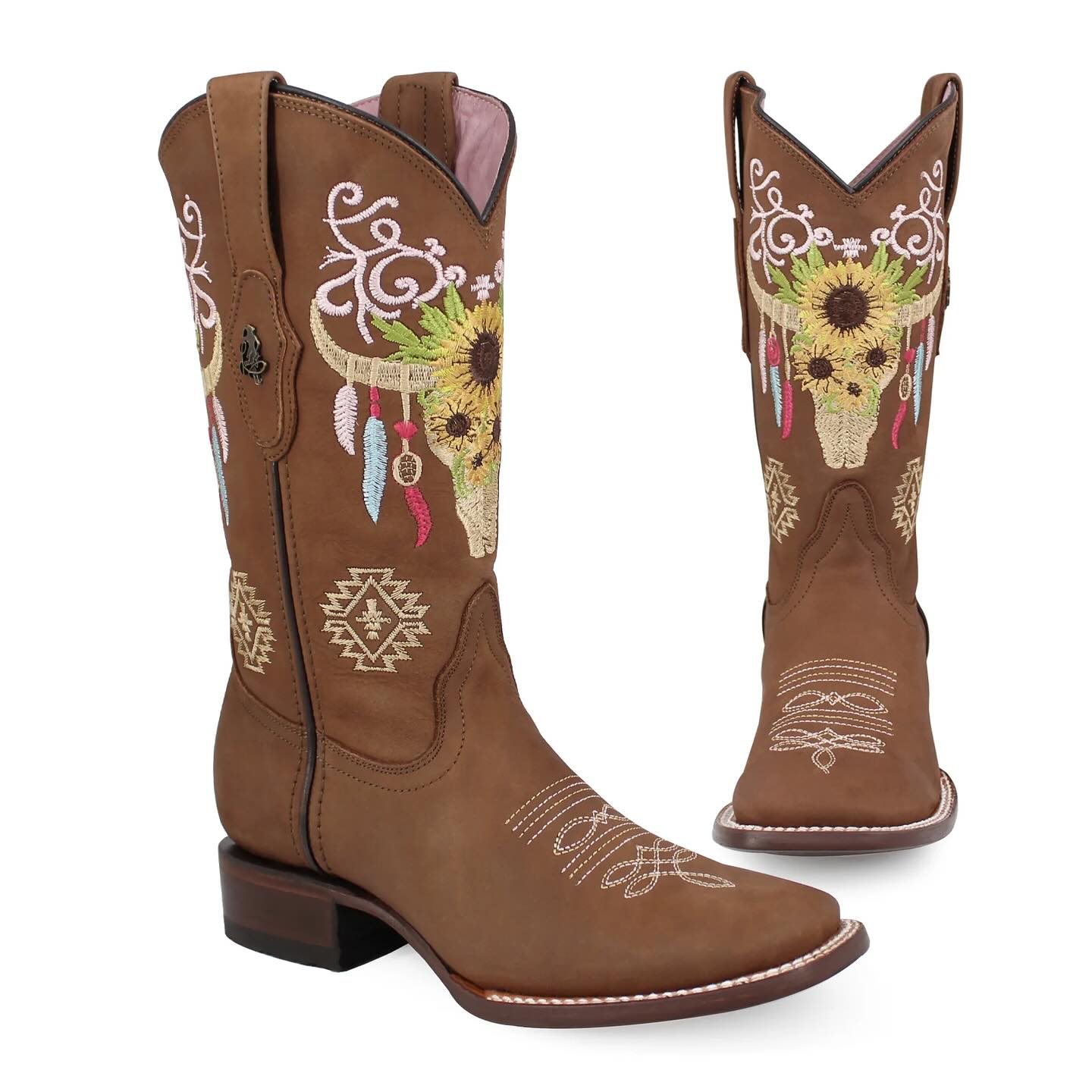 Bota vaquera para dama de piel modelo Altanera miel