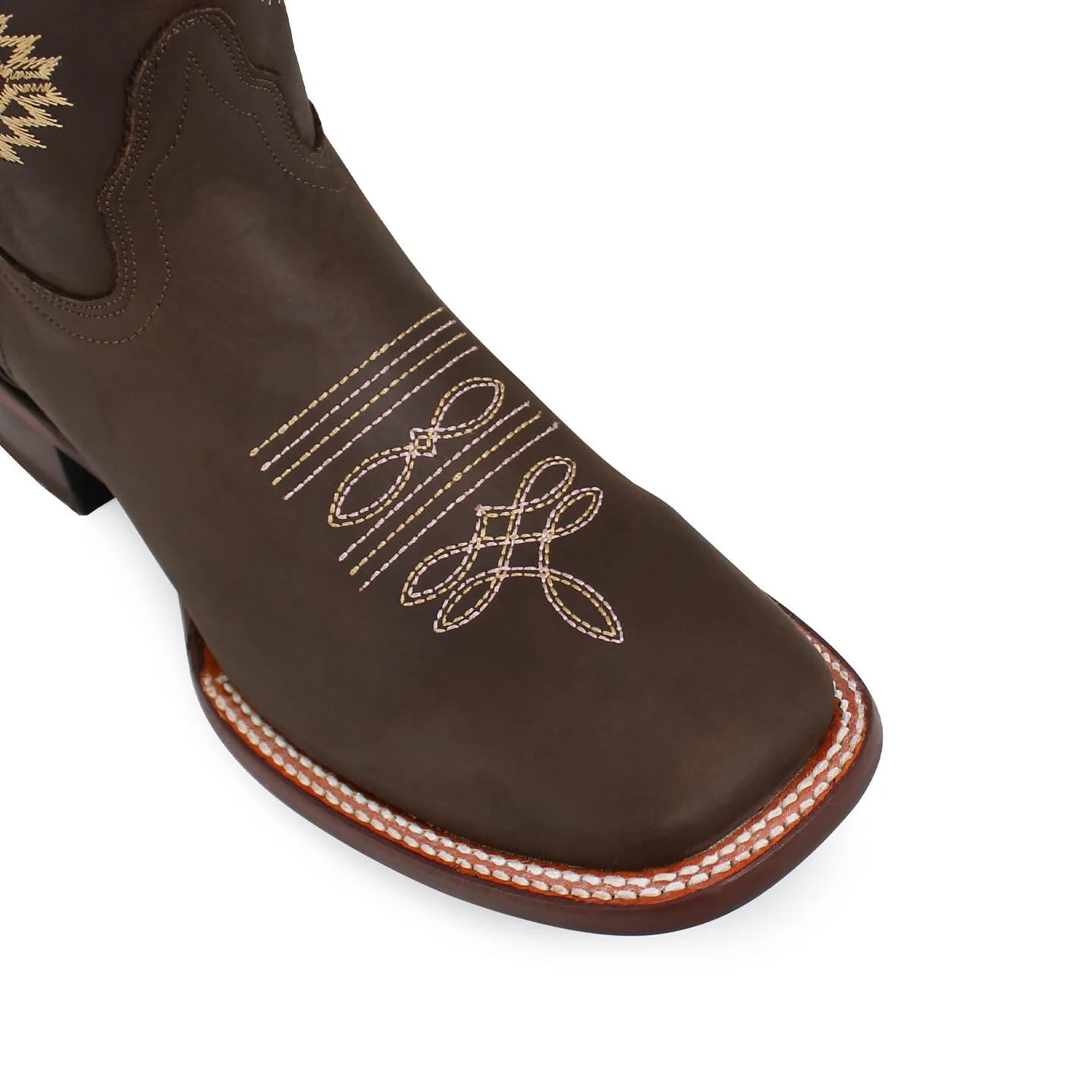 Bota vaquera para dama de piel modelo Altanera Choco