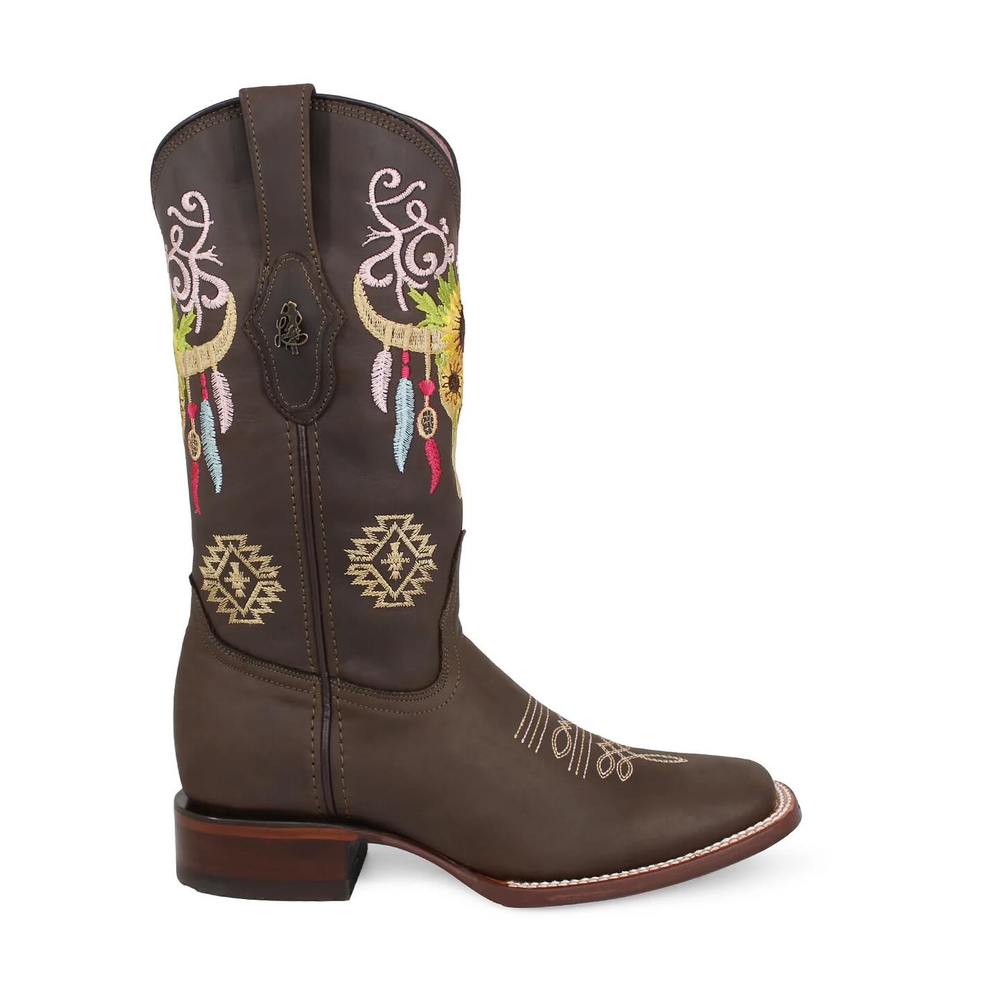 Bota vaquera para dama de piel modelo Altanera Choco