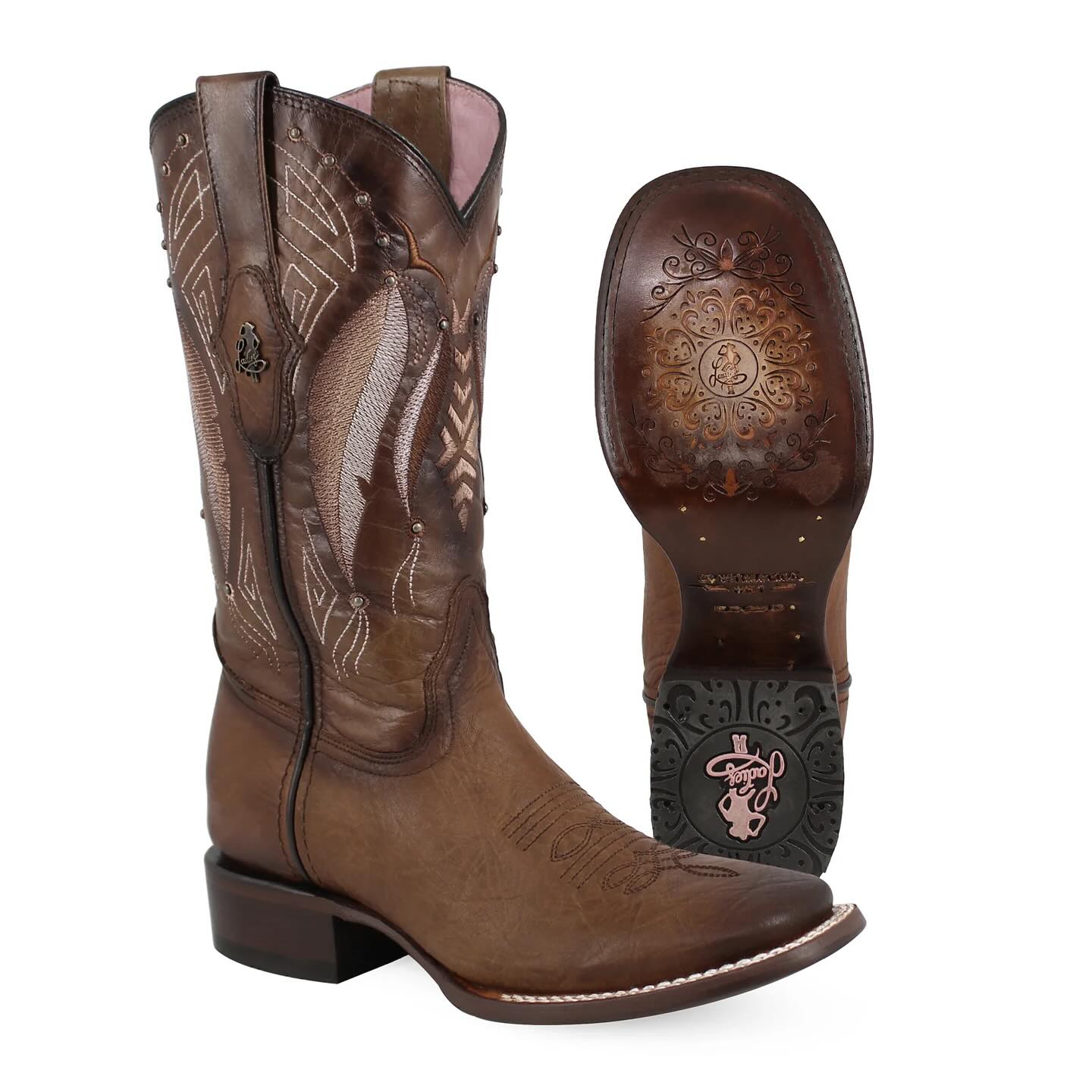 Bota vaquera para dama de piel modelo Tribu