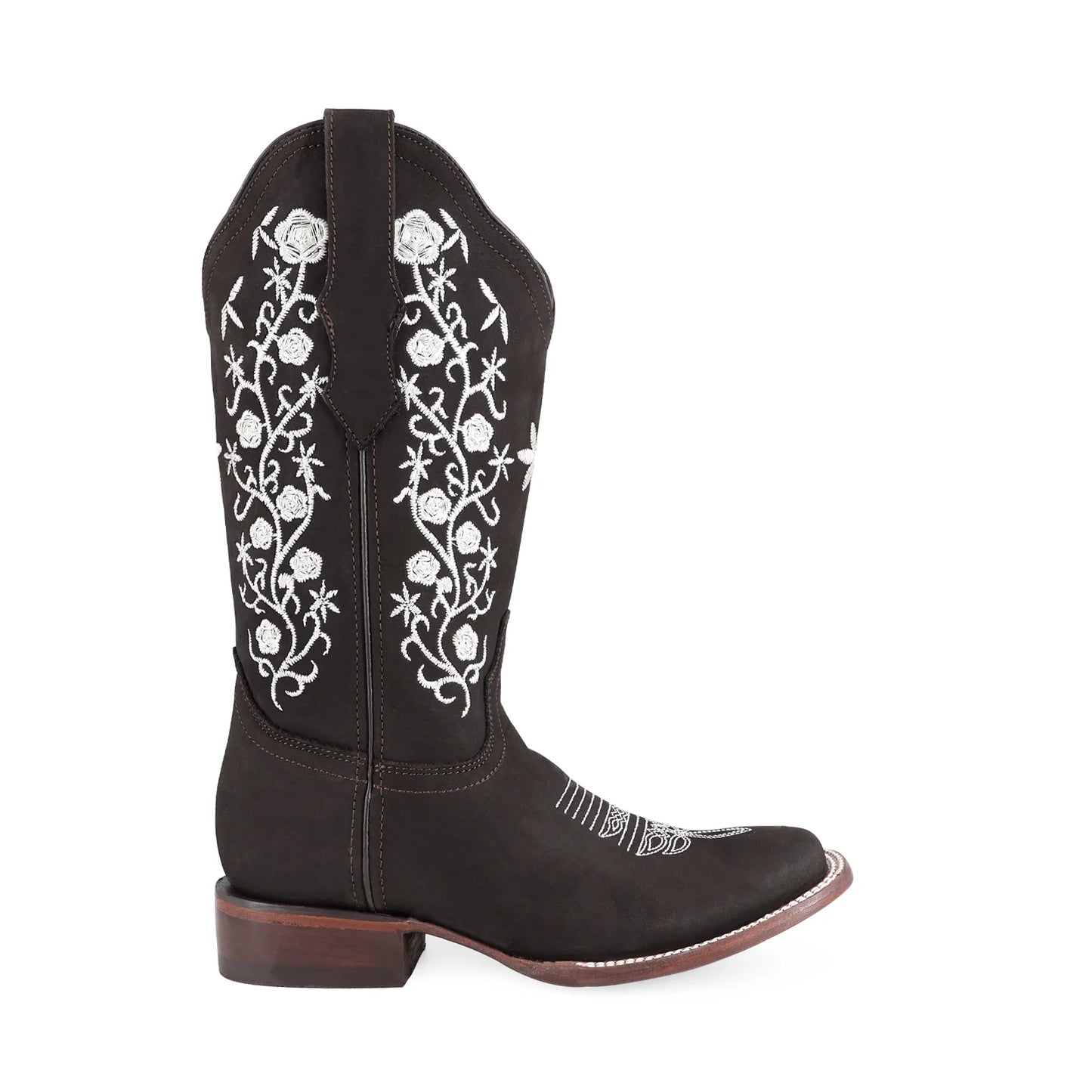 -%Oferta Bota vaquera para dama de piel modelo Coqueta chocolate