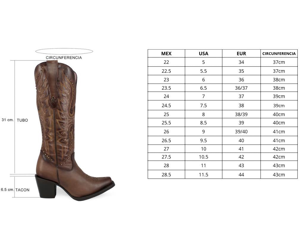 -15% Bota vaquera para dama de piel modelo Liberty alta
