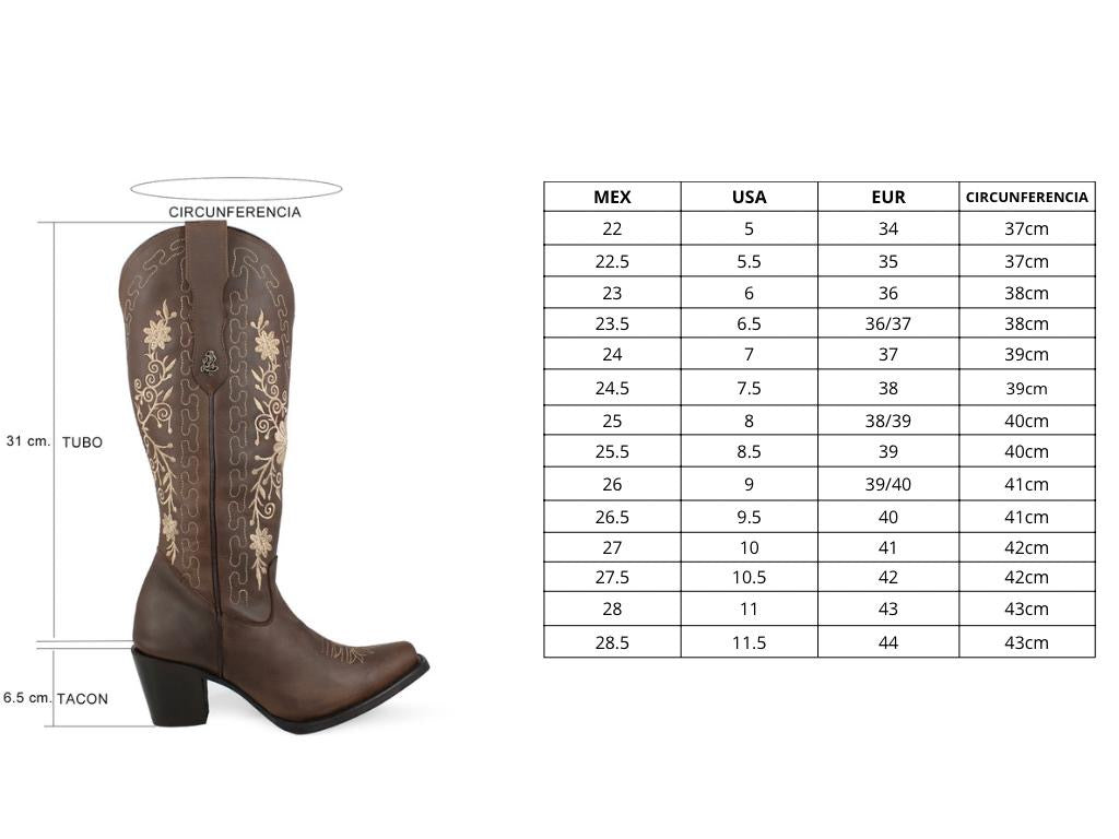 -20% Bota vaquera para dama de piel modelo Gerbera
