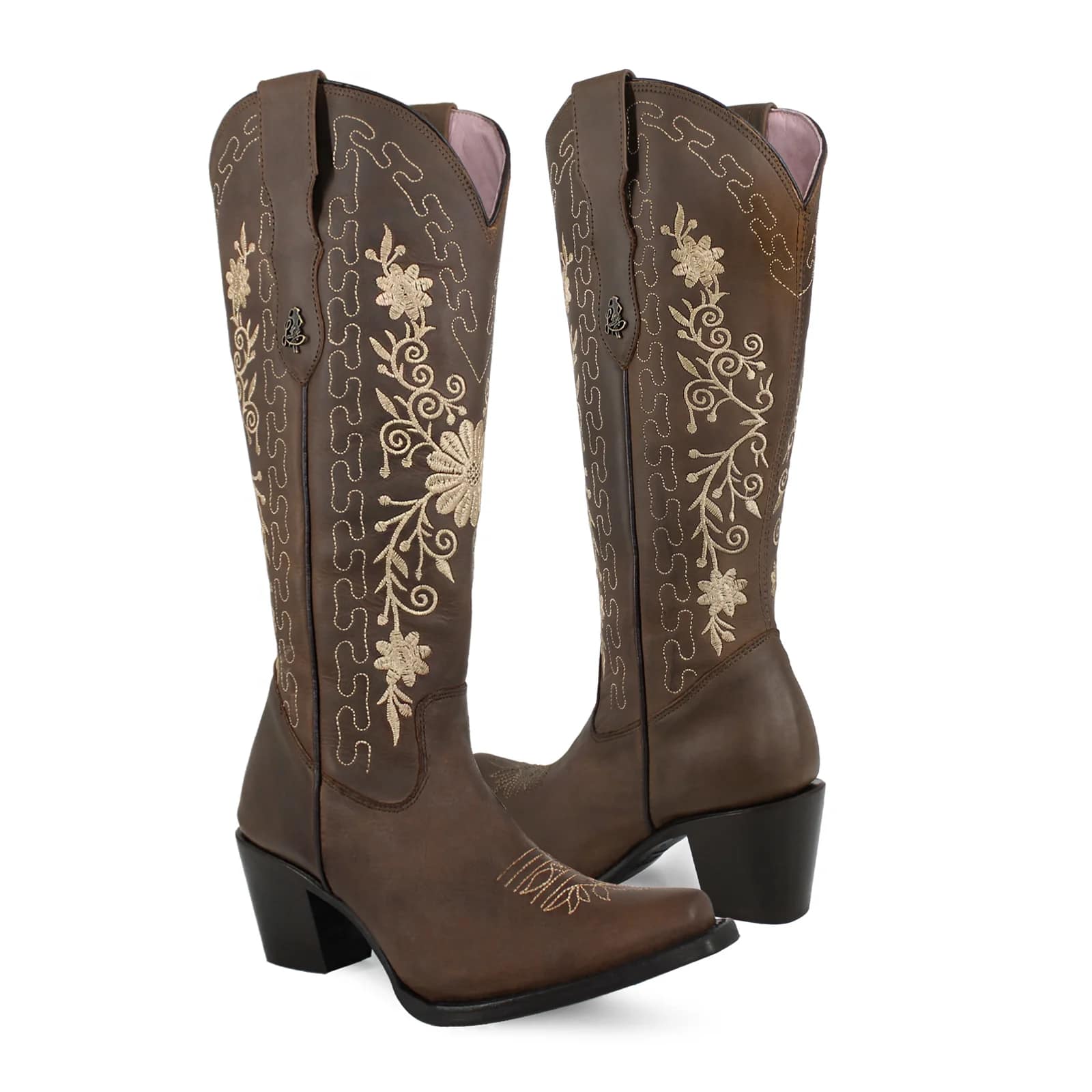 Bota vaquera para dama de piel modelo Gerbera – GRAN RODEO LLC