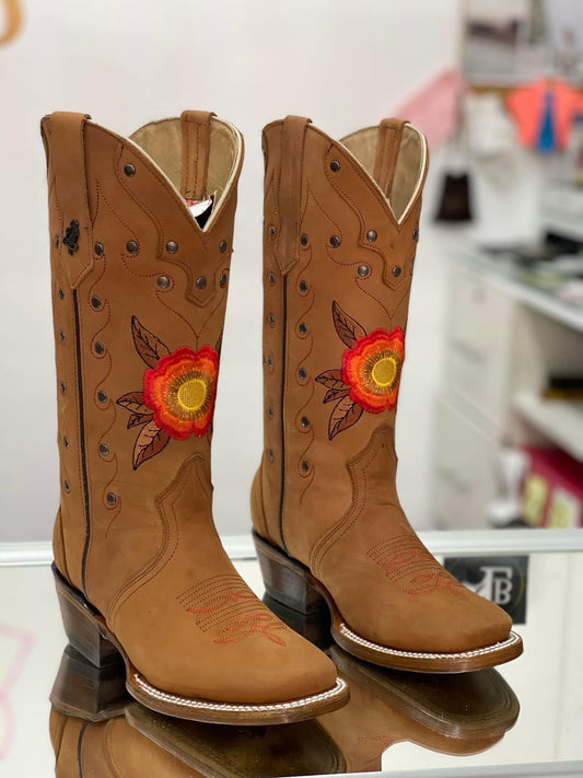 Bota vaquera para dama de piel modelo Victoria