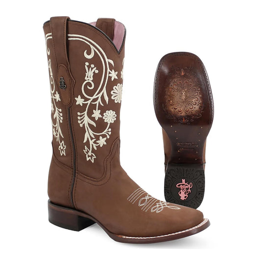 Bota vaquera para dama de piel modelo Dalila